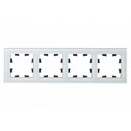 Рамка 4-м AtlasDesign Nature стекло бел. SE ATN320104