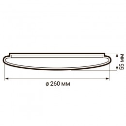 Светильник светодиодный декоративный PPB Wave 24Вт 4000К IP20 d260х55 настенно-потолочный бытовой JazzWay 5024649