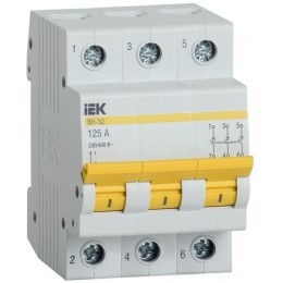 Выключатель нагрузки (мини-рубильник) 3п 125А ВН-32 KARAT IEK MNV10-3-125