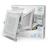 Светильник светодиодный Glass 12Вт 4000К IP20 990лм 220-240В d118х118мм 160х160х30мм ДВО квадрат. встраив. монтажный с декоративн. стеклом GAUSS 948111212