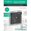 Розетка 1-м СП AtlasDesign Aqua 16А IP44 с заземл. защ. шторки с прозр. крышкой механизм карбон SE ATN441046