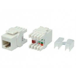 Вставка Keystone Jack RJ45 (8P8C) кат.5E KJ8-8P8C-C5e-180-WH тип 180град. бел. Hyperline 426192