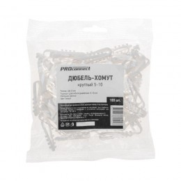 Дюбель-хомут 5-10 для круглого кабеля бел. (уп.100шт) PROCONNECT 07-4501-2