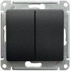 Переключатель проходной 2-кл. СП Glossa 10А IP20 (сх. 6) 10AX механизм антрацит SE GSL000765