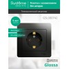 Розетка 1-м СП 1мод. Glossa 16А IP20 с заземл. в сборе антрацит SE GSL000742