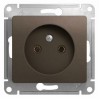 Розетка 1-м СП 1мод. Glossa 16А IP20 без заземл. механизм шоколад SE GSL000841