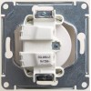 Розетка 1-м СП Glossa 16А IP20 250В без заземл. механизм перламутр. SE GSL000641