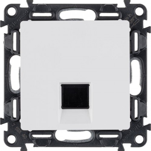 Розетка компьютерная 1-м Valena Life RJ45 кат.5E UTP с лицев. панелью механизм бел. Leg 753440
