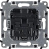 Розетка 1-м СП Valena Allure 16А IP2X 250В 2P+E безвинтов. клеммы с лицев. панелью механизм алюм. Leg 753921