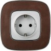 Розетка 1-м СП Valena Allure 16А IP2X 250В 2P+E безвинтов. клеммы с лицев. панелью механизм алюм. Leg 753921