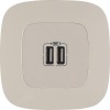 Устройство зарядное Valena Allure с 2-мя USB-разъемами 240В/5В 1500мА с лиц. панелью сл. кость Leg 754996