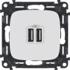 Устройство зарядное Valena Allure с 2-мя USB-разъемами 240В/5В 1500мА с лиц. панелью бел. Leg 754995