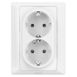 Рамка 1-м Valena Life для двойн. розеток бел. Leg 754221