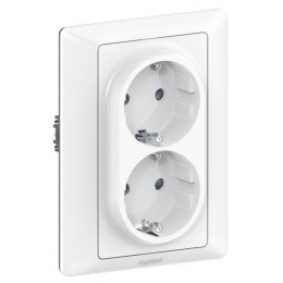 Рамка 1-м Valena Life для двойн. розеток бел. Leg 754221