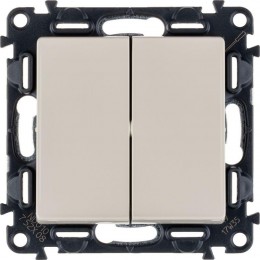 Переключатель 2-кл. СП Valena Life 10А IP20 250В с лицев. панелью безвинтов. зажимы механизм сл. кость Leg 752508
