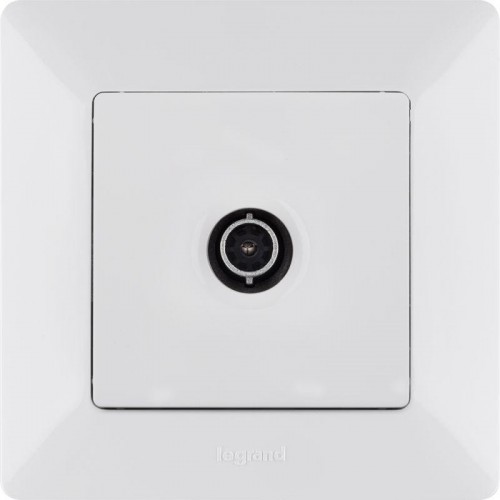 Розетка телевизионная TV 1-м Valena Life 0-2400МГц с топологией 