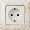 Розетка 1-м СП Valena Life 16А IP2X 250В 2P+E безвинтов. клеммы с лицев. панелью механизм бел. Leg 753421
