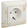 Розетка 1-м СП Valena Life 16А IP2X 250В 2P+E безвинтов. клеммы с лицев. панелью механизм бел. Leg 753421