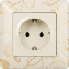 Розетка 1-м СП Valena Life 16А IP2X 250В 2P+E безвинтов. клеммы с лицев. панелью механизм сл. кость Leg 753521