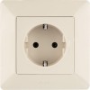Розетка 1-м СП Valena Life 16А IP2X 250В 2P+E безвинтов. клеммы с лицев. панелью механизм сл. кость Leg 753521
