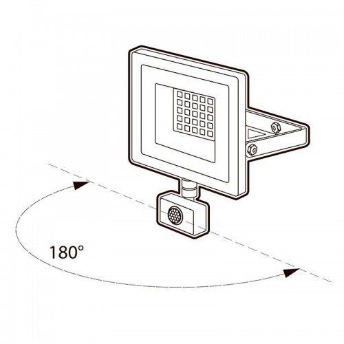 Прожектор светодиодный PFL-SC SENSOR 30Вт 6500К IP54 190-260В ДО закален. матов. стекло датчик движения инфракрасный JazzWay 5001411