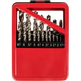 Набор сверл по металлу 1-10мм (через 0.5мм) HSS металл.коробка цилиндрический хвостовик Вихрь 73/10/6/18