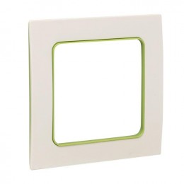 Рамка 1-м Стокгольм бел. с линией цвета зел. PROxima EKF EXM-G-302-20