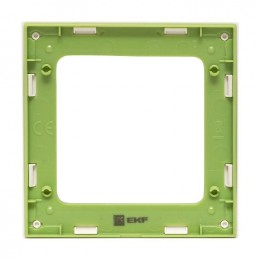 Рамка 1-м Стокгольм бел. с линией цвета зел. PROxima EKF EXM-G-302-20