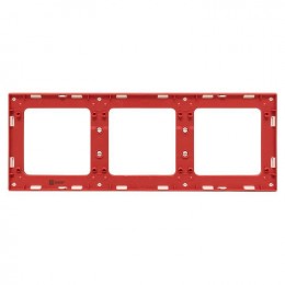 Рамка 3-м Стокгольм бел. с линией цвета красн. PROxima EKF EAM-G-304-10