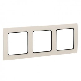 Рамка 3-м Стокгольм бел. с линией цвета черн. PROxima EKF EZM-G-304-20