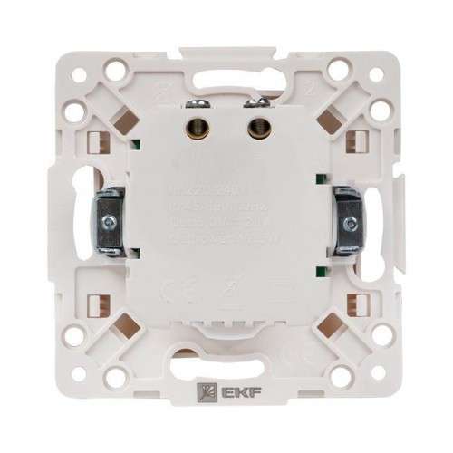 Розетка USB 2-м Стокгольм 2.1А механизм бел. PROxima EKF EYR16-028-10-2USB