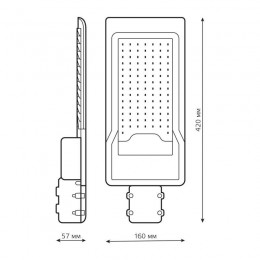 Светильник светодиодный Avenue 100Вт 5000К IP65 10000лм 190-250В 420х160х57мм ДКУ уличный консольный КСС Ш черн. GAUSS 629534300