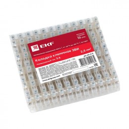 Колодка клеммная 4кв.мм 3А полиэтилен PROxima EKF plc-KK-4-3