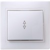 Переключатель проходной 1-кл. СП Кварта 10А IP20 ВСп10-1-0-КБ бел. IEK EVK12-K01-10-DM