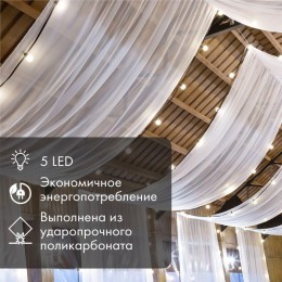 Лампа светодиодная 2Вт шар d45 5LED красн. E27 Neon-Night 405-112