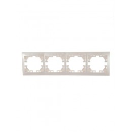 Рамка 4-м Mira горизонт. жемчуж./бел. перламутр. LEZARD 701-3000-149