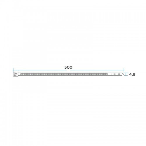 Хомут кабельный 4.8х500 нейл. черн. (уп.100шт) Rexant 07-0501