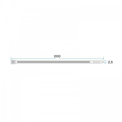 Хомут кабельный 2.5х200 нейл. черн. (уп.100шт) Rexant 07-0201-4