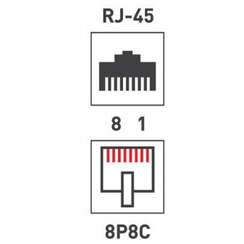 Джек компьютерный RJ45 (8P8C) кат.5E с экраном (уп.100шт) Rexant 05-1023