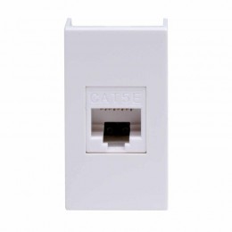 Розетка компьютерная 1-м 1мод. Viva RJ45 кат.5E бел. DKC 45038