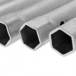 Набор ключей-трубок торцевых 6х22мм 10шт вороток оцинкованные Rexant 12-5872-2