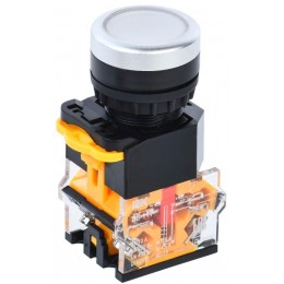 Кнопка D8-11T d22мм 1НО+1НЗ с фиксацией бел. KARAT IEK BBT30-11T-3-21-K01