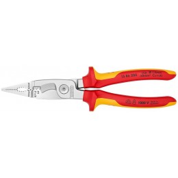 Клещи электромонтажные VDE 6-в-1 L-200мм Knipex KN-1386200