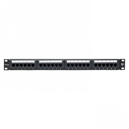 Патч-панель 19дюйм 1U кат.5E UTP неэкранир. 24 порта RJ45 Dual IDC TERACOM PRO EKF TRP-PPNL-5EUTP-1U24