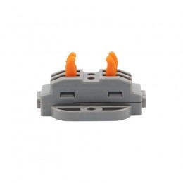 Клемма строительно-монтажная СМК проходная 222-422P 2п 0.08-4кв.мм с монтажной площадкой сер. (блист.5шт) Rexant 07-6262-5