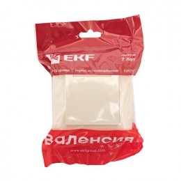 Розетка 1-м СП Валенсия 16А с заземл. с крышкой защ. шторки крем. PROxima EKF EWV10-124-20