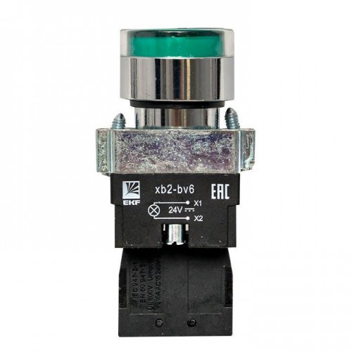 Кнопка BA31 с подсветкой 24В зел. NO PROxima EKF xb2-bw31-24