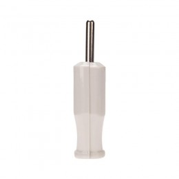 Вилка прямая 6А плоская без заземл. бел. Rexant 11-8946