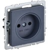 Розетка 1-м СП BRITE РС10-1-0-БрМ 10А без заземл. без защ. шторок механизм маренго IEK BR-R10-10-K35