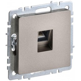 Розетка компьютерная двойн. СП RJ45 кат.5E BRITE РК10-2-БрШ механизм шампань IEK BR-K20-1-K37